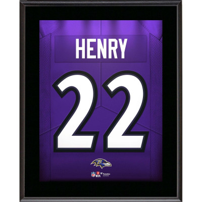 Плакетка Derrick Henry Baltimore Ravens Fanatics Authentic 10.5 x 13 Jersey Number Sublimated