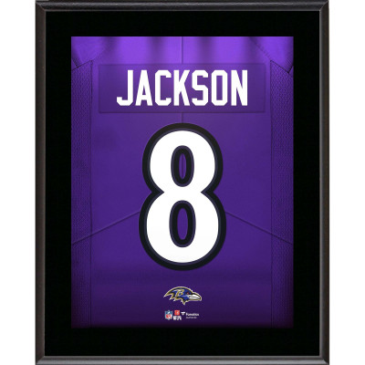 Плакетка Lamar Jackson Baltimore Ravens Fanatics Authentic 10.5 x 13 Jersey Number Sublimated