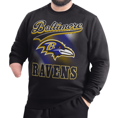 Свитшот Baltimore Ravens G-III Sports by Carl Banks Black Adaptive Shading City Fleece