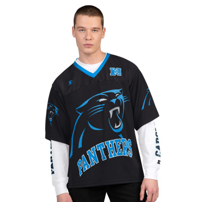 Набор футболок Carolina Panthers Starter Black/White Short Sleeve & Long Sleeve