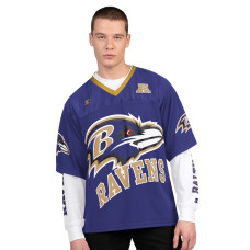 Набор футболок Baltimore Ravens Starter Purple/White Short Sleeve & Long Sleeve