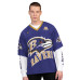 Набор футболок Baltimore Ravens Starter Purple/White Short Sleeve & Long Sleeve Набор футболок Baltimore Ravens Starter Purple/White Short Sleeve & Long Sleeve