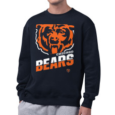 Свитшот Chicago Bears Starter Navy Zoom Graphic Fleece Свитшот Chicago Bears Starter Navy Zoom Graphic Fleece