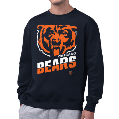 Свитшот Chicago Bears Starter Navy Zoom Graphic Fleece