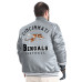 Рубашка Cincinnati Bengals G-III Sports by Carl Banks Gray Tossback Adaptive Satin Varsity Jacket
