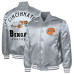 Рубашка Cincinnati Bengals G-III Sports by Carl Banks Gray Tossback Adaptive Satin Varsity Jacket