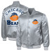 Рубашка Chicago Bears G-III Sports by Carl Banks Gray Tossback Adaptive Satin Varsity Jacket