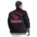 Куртка Arizona Cardinals G-III Sports by Carl Banks Black Tossback Adaptive Satin Full-Snap Varsity