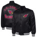 Куртка Arizona Cardinals G-III Sports by Carl Banks Black Tossback Adaptive Satin Full-Snap Varsity