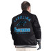 Рубашка Carolina Panthers G-III Sports by Carl Banks Black Tossback Adaptive Satin Varsity Jacket