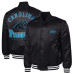 Рубашка Carolina Panthers G-III Sports by Carl Banks Black Tossback Adaptive Satin Varsity Jacket