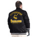 Рубашка Pittsburgh Steelers G-III Sports by Carl Banks Black Tossback Adaptive Satin Varsity Jacket