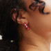 Серьги Atlanta Falcons BaubleBar Puffy Enamel Hoop