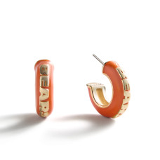 Серьги Chicago Bears BaubleBar Puffy Enamel Hoop Серьги Chicago Bears BaubleBar Puffy Enamel Hoop