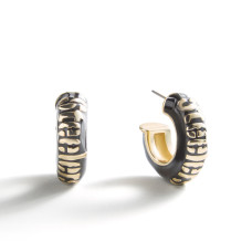 Серьги Pittsburgh Steelers BaubleBar Puffy Enamel Hoop