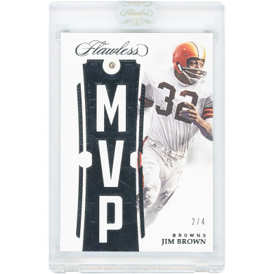 Карточка Jim Brown Cleveland Browns 2018 Panini Flawless MVP Gold Diamond Gem #MVP-14 #2/4