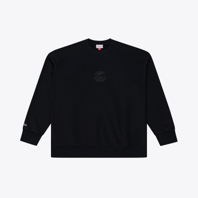 Свитшот Cincinnati Bengals Mitchell & Ness Black Core Essentials Micro Logo Fleece