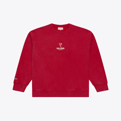 Свитшот Atlanta Falcons Mitchell & Ness Red Core Essentials Micro Logo Fleece