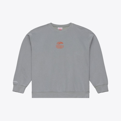 Свитшот Cincinnati Bengals Mitchell & Ness Gray Core Essentials Micro Logo Fleece