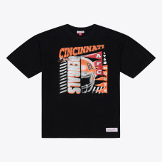 Футболка Cincinnati Bengals Mitchell & Ness Black Core Essentials Street Graphic Short Sleeve