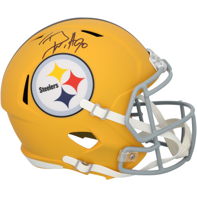 T.J. Watt Pittsburgh Steelers Autographed Fanatics Authentic Riddell 2025 Alternate Speed Replica Helmet