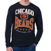 Футболка с длинным рукавом Chicago Bears Starter Navy Center Squeeze Футболка с длинным рукавом Chicago Bears Starter Navy Center Squeeze