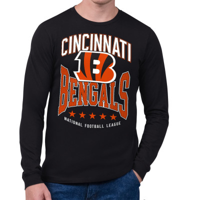Футболка с длинным рукавом Cincinnati Bengals Starter Black Center Squeeze