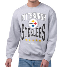 Свитшот Pittsburgh Steelers Starter Gray Center Squeeze Tri-Blend Свитшот Pittsburgh Steelers Starter Gray Center Squeeze Tri-Blend
