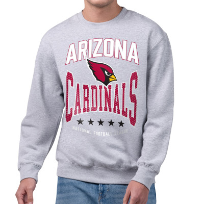 Свитшот Arizona Cardinals Starter Gray Center Squeeze Tri-Blend