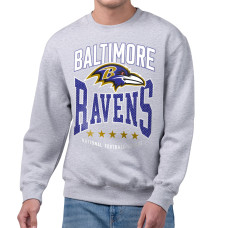 Свитшот Baltimore Ravens Starter Gray Center Squeeze Tri-Blend