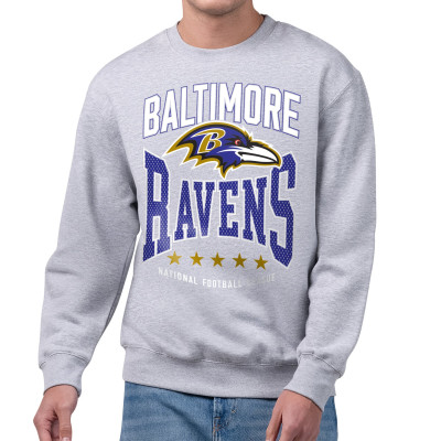 Свитшот Baltimore Ravens Starter Gray Center Squeeze Tri-Blend