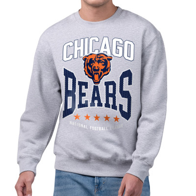 Свитшот Chicago Bears Starter Gray Center Squeeze Tri-Blend