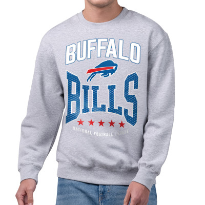 Свитшот Buffalo Bills Starter Gray Center Squeeze Tri-Blend