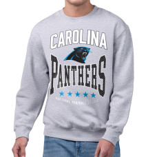 Свитшот Carolina Panthers Starter Gray Center Squeeze Tri-Blend Свитшот Carolina Panthers Starter Gray Center Squeeze Tri-Blend