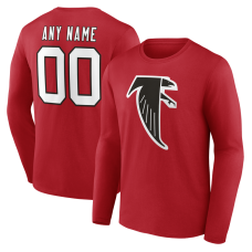 Именная футболка с длинным рукавом Atlanta Falcons Red Team Authentic Classic Name & Number