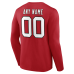 Именная футболка с длинным рукавом Atlanta Falcons Red Team Authentic Classic Name & Number