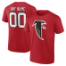 Именная футболка Atlanta Falcons Red Team Authentic Classic Name & Number