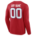 Именная футболка с длинным рукавом Buffalo Bills Red Team Authentic Classic Name & Number