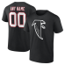 Именная футболка Atlanta Falcons Black Team Authentic Classic Name & Number