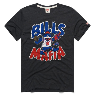 Футболка Buffalo Bills Homage Charcoal NFL x Grateful Dead Tri-Blend