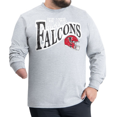 Футболка с длинным рукавом Atlanta Falcons G-III Sports by Carl Banks Gray Adaptive Twisted Team Graphics