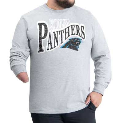 Футболка с длинным рукавом Carolina Panthers G-III Sports by Carl Banks Gray Adaptive Twisted Team Graphics