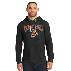 Футболка с длинным рукавом Cincinnati Bengals Darius Rucker Collection by Fanatics Charcoal Waffle Knit Hooded Tri-Blend