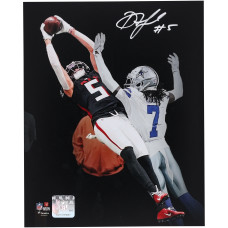 Фото с автографом Drake London Atlanta Falcons Fanatics Authentic 8 x 10 Touchdown Catch Spotlight