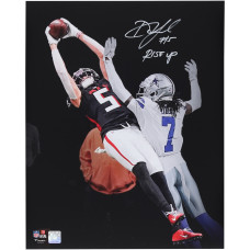 Фото с автографом Drake London Atlanta Falcons Fanatics Authentic 16 x 20 Touchdown Catch Spotlight with 'Rise Up' Inscription