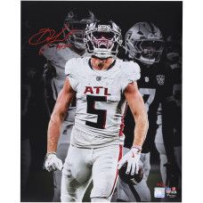 Фото с автографом Drake London Atlanta Falcons Fanatics Authentic 16 x 20 Unleashed Spotlight - Limited Edition of 25