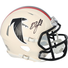 Drake London Atlanta Falcons Autographed Fanatics Authentic Riddell Retro Speed Mini Helmet