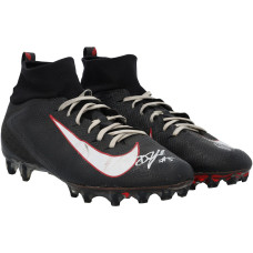 Drake London Atlanta Falcons Autographed Fanatics Authentic Game-Used Black Nike Cleats from the 2025-26 NFL Season - NF70452941-42 Drake London Atlanta Falcons Autographed Fanatics Authentic Game-Used Black Nike Cleats from the 2025-26 NFL Season - NF70452941-42