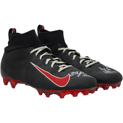 Drake London Atlanta Falcons Autographed Fanatics Authentic Game-Used Black Nike Cleats from the 2025-26 NFL Season - NF70452943-44