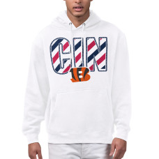 Толстовка Cincinnati Bengals Starter White Stars & Stripes Graphic Толстовка Cincinnati Bengals Starter White Stars & Stripes Graphic